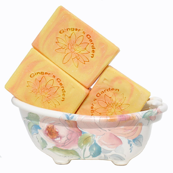 Apricot Freesia Handmade Soap Lily Rose Pink Floral